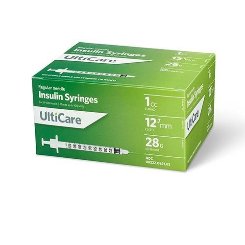 UltiCare Diabetics Syringes: 28g, 29g, 30g, and 31g