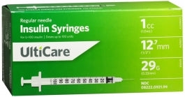 UltiCare Diabetics Syringes: 28g, 29g, 30g, and 31g