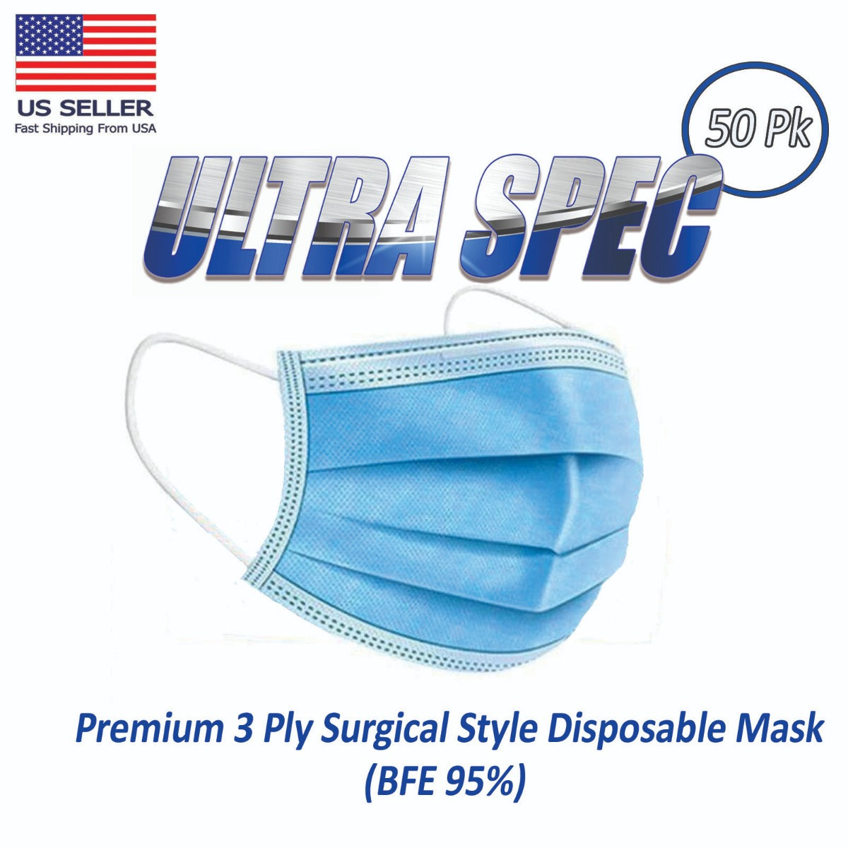 UltraSpec Premium KN95 Masks-Youth Size.  Stealth Black (white interior).  Individually sealed.  Box of 20.  USA Nelson Lab tested @ 99+% filtration efficiency.