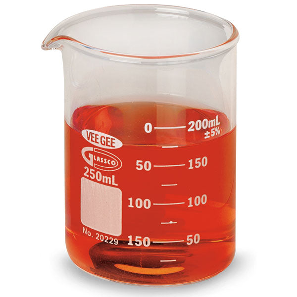 Vee Gee Scientific, 20ML Glass Beaker 20229-20