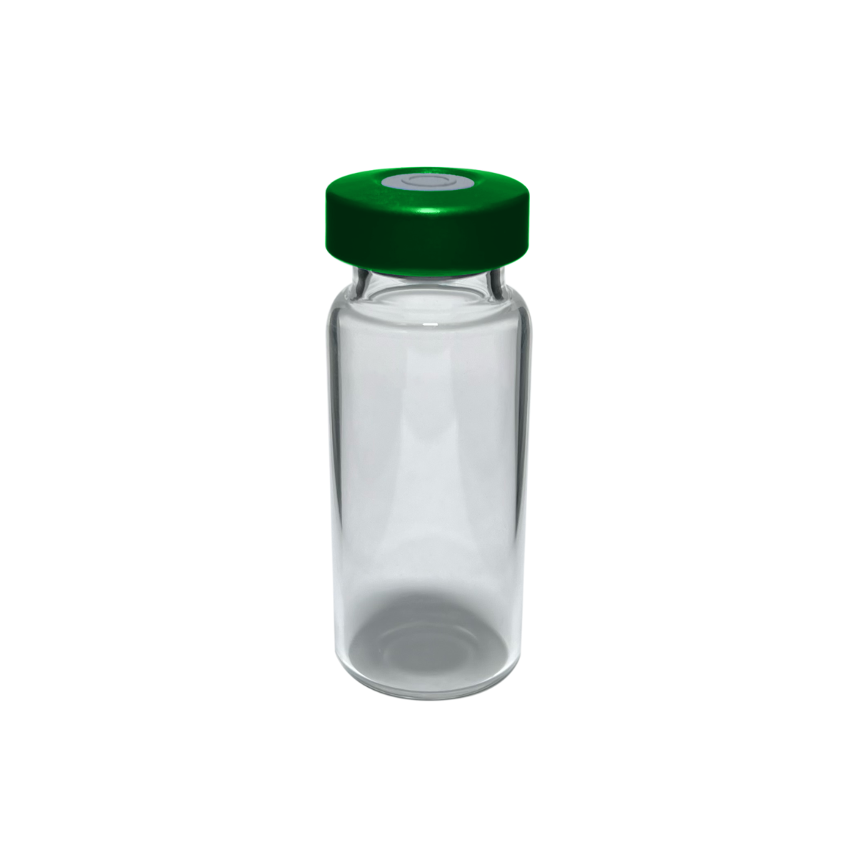 10ml Clear Sealed Sterile Glass Vial, Green, Qty. 1