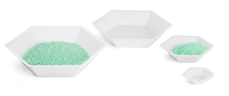 Hexagonal Shaped Polystyrene Weigh Dish (Qty. 100)