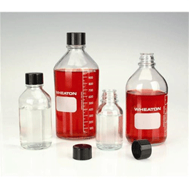 Wheaton Graduated Glass Media Bottle, 125ML, Qty. 1