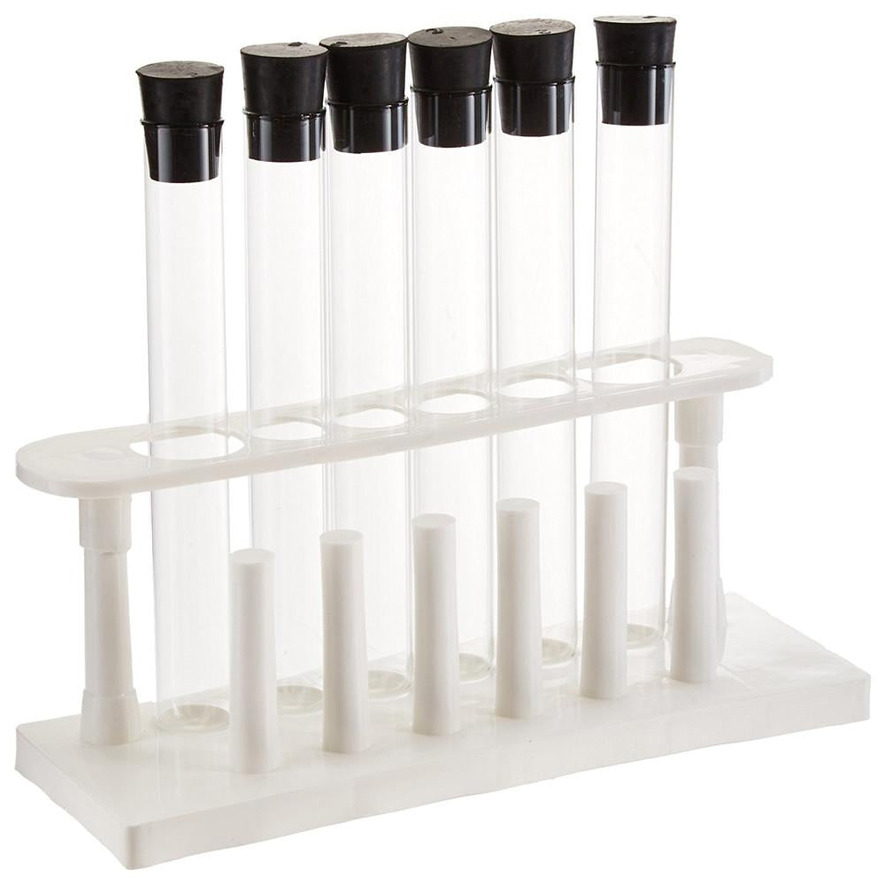 White Plastic Test Tube Holder-6 Slot