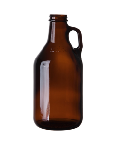 Amber Glass Growler, Reagent, or Media Storage Bottle, 32 fl oz  with cap