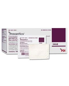 PDI Prevantics Swab (prep pad), 3.125" x 1.125", Box of 100