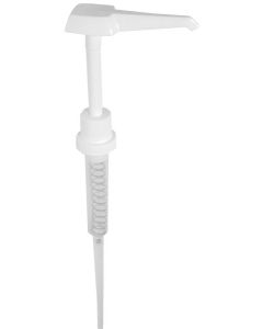 White Plastic Pump, dispenses 1 oz per stroke. 