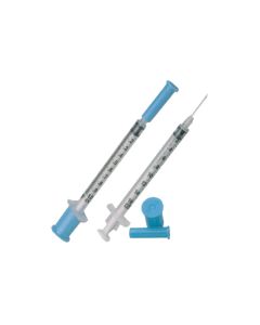 Exel Luer Lock Syringe with Safety Needle, 1mL 23g x 1", 50/BX, 27047