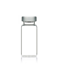ALK-10ml-20mm Clear Sealed Sterile Glass Vial, Silver, Qty 1