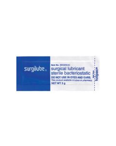 Surgilube Lubricating Jelly, Sterile, 3gm FoilPac, Box of 144