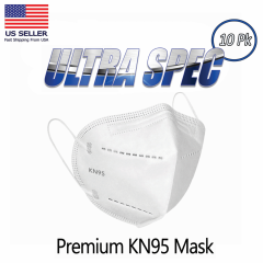 Ultra Spec Premium KN95 Masks.  Pack of 10. USA Lab Tested @ 99+% Filtration Efficiency. As Low As $.99/Mask.