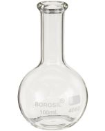100ml, Boiling Flask, Flat Bottom, Borosilicate Glass (Qty. 1)