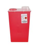 Monoject Chimney-Top Sharps Container, Red, 14 Quarts