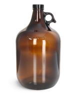 Amber Glass Growler, Reagent, or Media Storage Bottle, 1 gallon