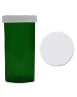 Colored Capsule Bottles Green Color - 30 Dram Size