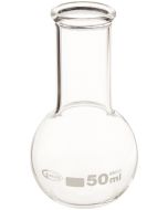 50ml, Boiling Flask, Flat Bottom, Borosilicate Glass (Qty. 1)