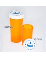 Colored Capsule Bottle - 16 Dram - Amber Colored