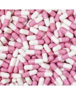 Empty Vegan Capsules Size 00-White/Pink (500 Qty) in Eco-friendly kit