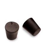 Size No. 3 - Black Rubber Stopper - Solid (Qty. 1)