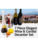 Med Lab Supply 7 piece Chemistry Bar Wine & Cordial Decanter Set