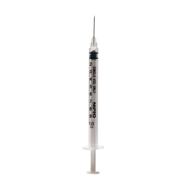 10ml Disposable Syringe with 22G/1.5Inch Needle, Individual Package (100)