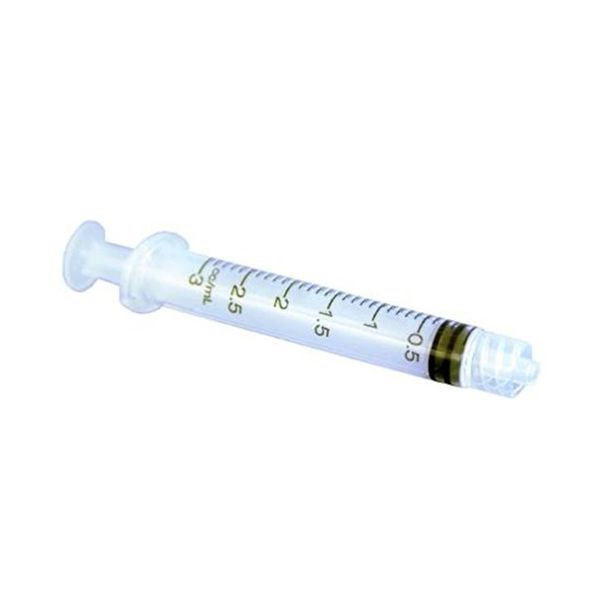 Buy CarePoint Luer Lock 3cc/mL Syringe only, Box of 100 online